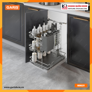 Kệ dao thớt, gia vị, chai lọ, cánh mở/kéo- Kệ rộng 345mm MM02.40V GMV240