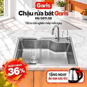 Chậu rửa 1 hố 580mm GS11.58 GST1158