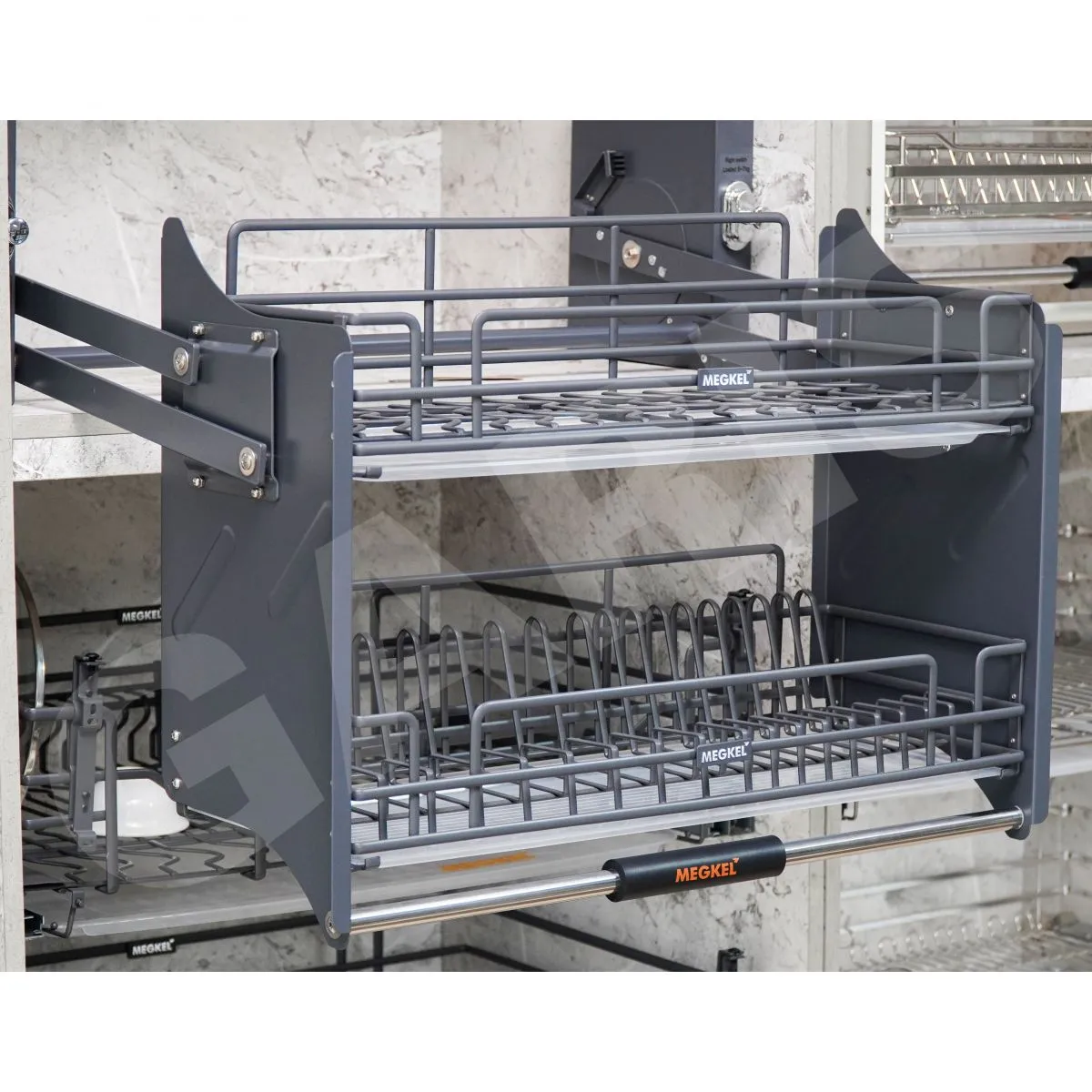 Giá bát đĩa nâng hạ 900mm màu titan ML06.90N GLN69