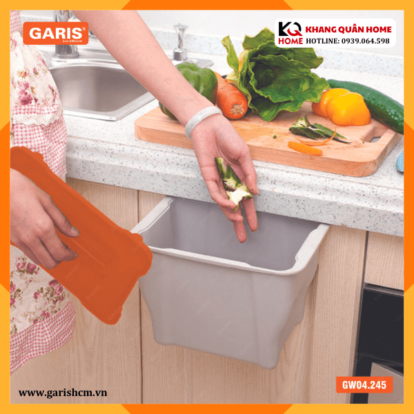 Thùng rác mini treo cánh tủ GW04.245