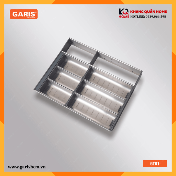 Khay chia Garis inox cao cấp 8 ngăn GT01.4