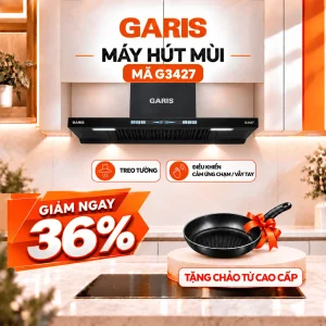Máy hút mùi treo tường T Garis G3427 cảm ứng chạm/ vẩy tay, AC 70 cm G3427