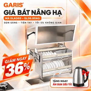 Giá bát đĩa nâng hạ 900mm Garis GL06.90AG GLAG69