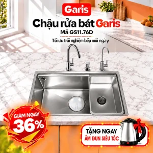 Chậu rửa chén 1 hộc Garis GS11.76D GSU1176