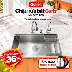 Chậu rửa chén 1 hộc Garis GS11.87D GSU1187
