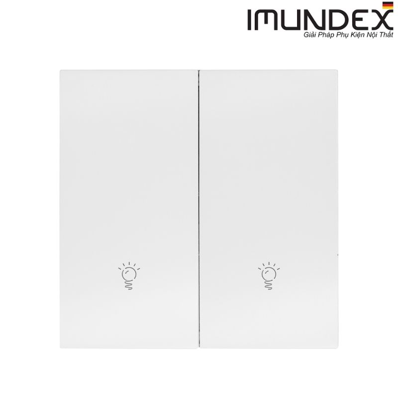 Công tắc zigbee loại nút nhấn, 2 phím, màu trắng Imundex 7012122