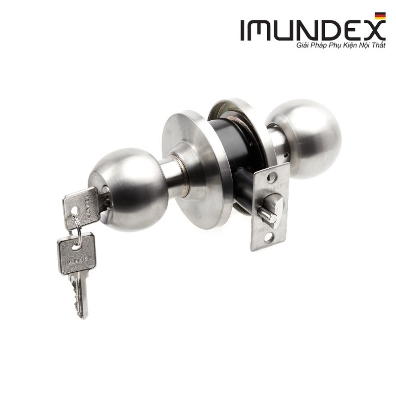 Tay nắm tròn 1 đầu bấm và 1 đầu chìa Imundex 704.13.176