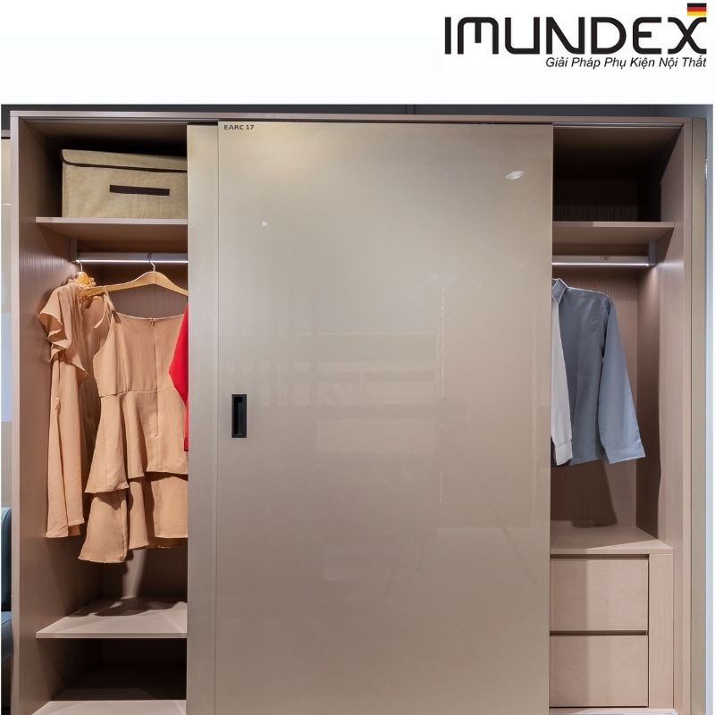 Bộ phụ kiện cửa trượt âm (lọt lòng) 2 cánh Imundex 7302820