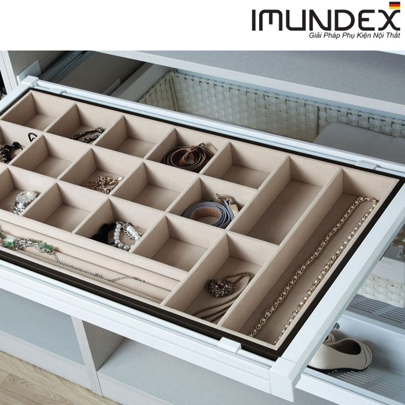 Khay nữ trang, có ray giảm chấn Imundex 7904001