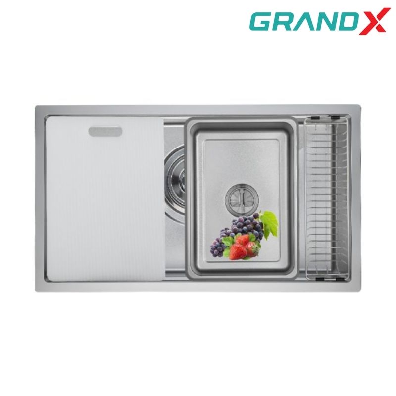 Chậu rửa chén 1 hộc inox 304 GrandX GX6845V