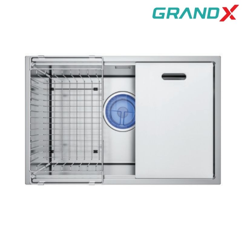 Chậu rửa chén 1 hộc inox 304 GrandX GX7046S Smooth