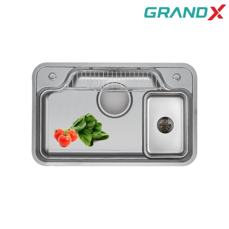 Chậu rửa chén 1 hộc inox 304 GrandX GX7548JP