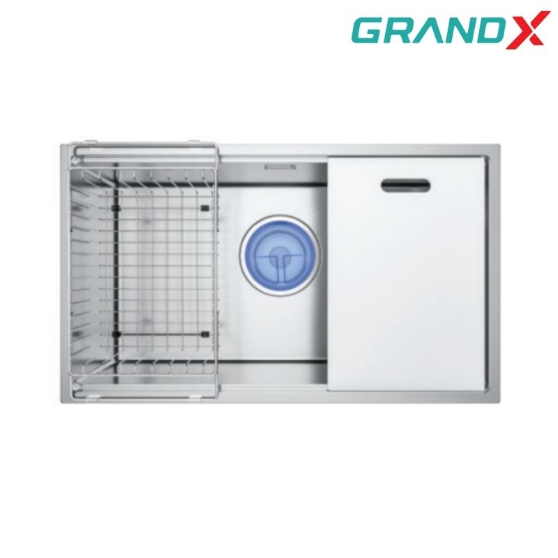 Chậu rửa chén 1 hộc inox 304 GrandX GX7846S Smooth