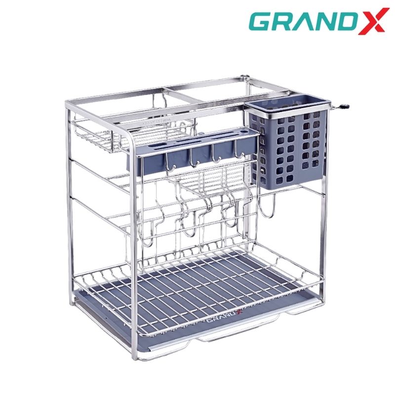 Giá dao thớt gia vị 400mm Inox 304 nan dẹt GrandX XK.40S