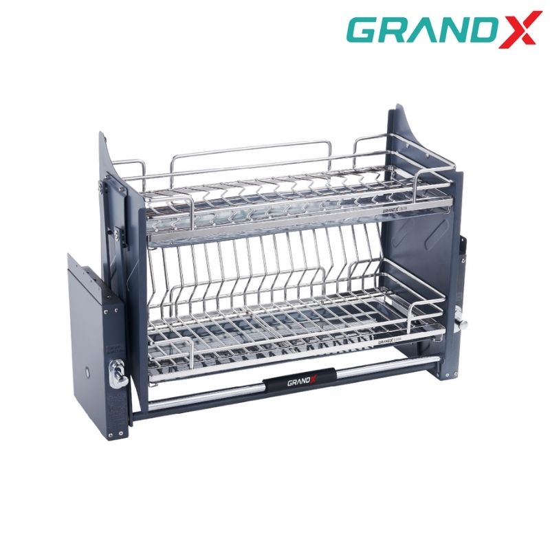 Giá bát nâng hạ 900mm Inox 304 nan Oval GrandX XL.90M