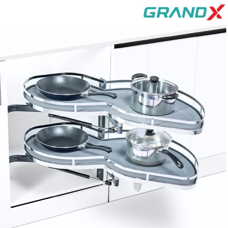 Kệ góc liên hoàn chiếc lá phải GrandX XM.420SR