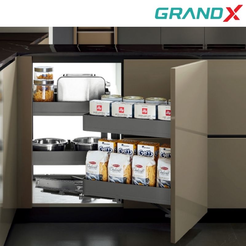 Kệ góc liên hoàn Titanium GrandX XMC.45TR Phải