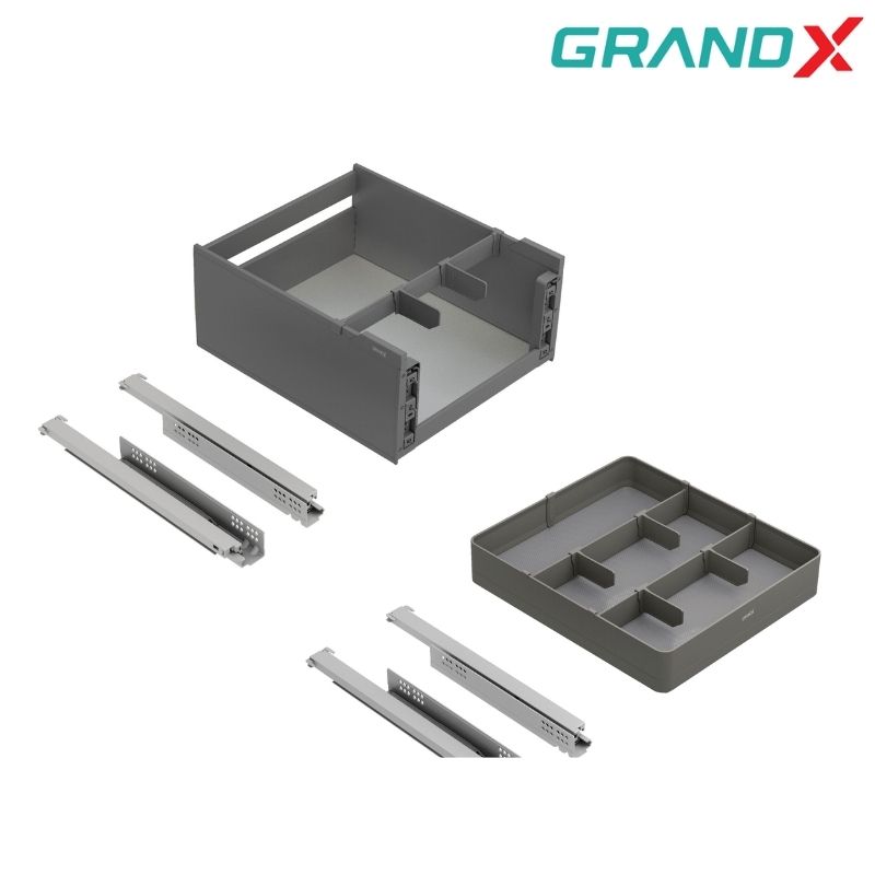 Giá gia vị 3 tầng 400mm Titanium GrandX XS.40MT