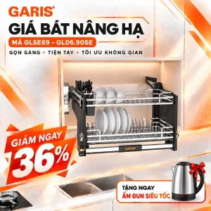 Giá bát đĩa nâng hạ 900mm Garis GL06.90SE GLSE69