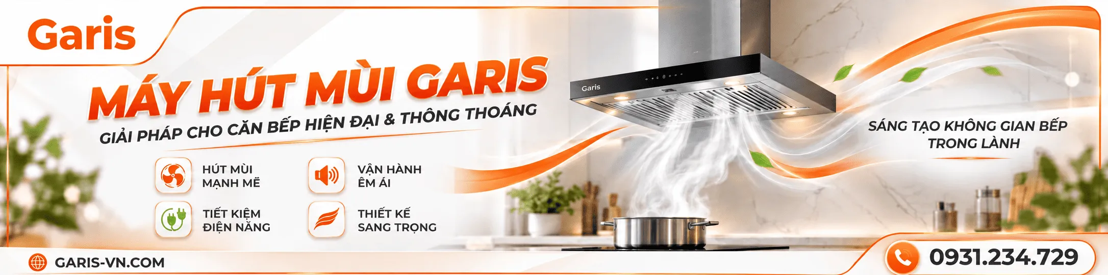 khuyến mãi máy hút mùi garis